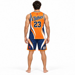 Conjunto de Uniforme de Baloncesto para Hombre, Camiseta y Pantalones Cortos, Ropa Deportiva Transpirable y Ligera para Entrenamiento, Competencia, Juego, Práctica y Equipo - Product Image 2