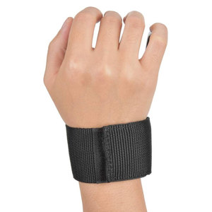 Wrist Brace Nylon Black <b>Hook</b> Loop Closure Sport Outdoor Weight Lifting Support Universal - Product Image 2