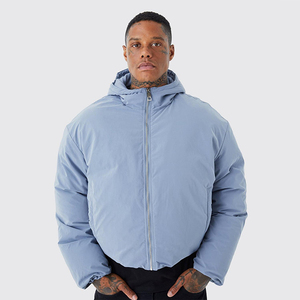 Polyester Puffer <b>Jacket</b> Regular Fit <b>Plus</b> <b>Size</b> Long Sleeve Comfortable Streetwear Fashionable Plain Front Breathable <b>Waterproof</b> - Product Image 6