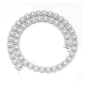 สร้อยคอเทนนิสโมอิสซาไนต์ระยิบระยับ สไตล์ฮิปฮอป ของขวัญเครื่องประดับ - Product Image 2