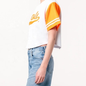 T-shirt personnalisé à col ras du cou sublimé pour femmes Maillot de baseball Softball Style Performance - Product Image 3