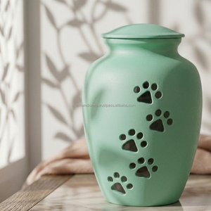 Luxury Aluminum Pet Urn European Design Cremation <b>Keepsake</b> <b>for</b> Dog <b>Ashes</b> Indian Manufacturer Export Quality - Product Image 1