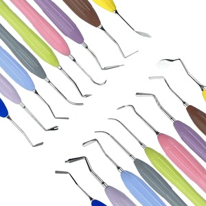 Manual Dental Resin Filling Spatula Aesthetic Restoration Composite Resin Filler Knife <b>Silicone</b> Handle Knurled Grip Dentist <b>Tool</b> - Product Image 5