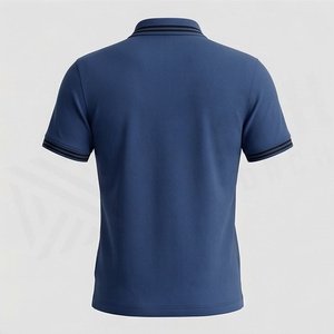 เสื้อโปโลลำลองผู้ชาย บริการ OEM ออกแบบได้ตามต้องการ ทรงโอเวอร์ไซส์ ผ้าโพลีเอสเตอร์ผสมคอตตอน ระบายอากาศได้ดี เหมาะสำหรับใส่ออกกำลังกาย สไตล์เสื้อท็อปส์สำหรับฤดูร้อน - Product Image 2