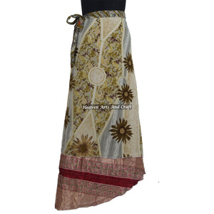 2026 Latest Dress <b>Wrap</b> Women <b>Skirt</b> Dress 2 Layer Reversible Magic Silk Saris <b>Wrap</b> Long <b>Skirt</b> Indian Magic Silk <b>Wrap</b> <b>Skirt</b> Custom - Product Image 4