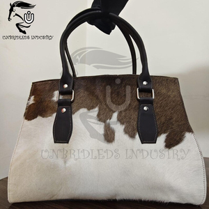 Bolso Tote de Cuero Genuino de Piel de Vaca Hecho a Mano, Bolso de Hombro Estilo Western con Pelo Natural - Product Image 2