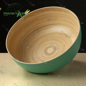 Bol réutilisable en laque Bol en bambou tourné à la main Bol à salade en bambou léger et écologique pour la vaisselle de cuisine Vietnam - Product Image 4