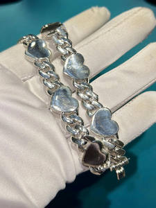 Chaîne cubaine en argent sterling 925 avec diamants simulés taille brillant rond, style hip-hop, idéale pour les cadeaux d'anniversaire de mariage - Product Image 4