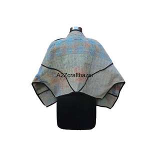 Chaqueta Gudari Hecha a Mano para Mujer, Algodón Estándar, Estilo Indio Kantha, Multicolor, Vintage, 100% Puro, Étnico, Ecológico, Primavera - Product Image 6