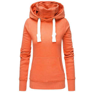 Suéteres y Sudaderas para Mujer, Sudadera Cálida de Invierno con Cuello Alto y Forro Polar, Sudadera Ajustada de Color Sólido para Mujer - Product Image 5
