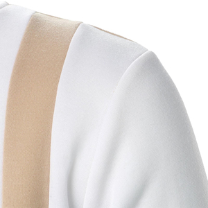 High Quality Men's Jacket Solid Full-Zip Front Logo Bomber Style <b>Stand</b> Collar High Street Minimalist Outerwear Jacket For Men - Product Image 5