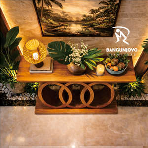 โต๊ะคอนโซลทำจากไม้สักแท้ งานแฮนด์เมด เป็นมิตรกับสิ่งแวดล้อม ดีไซน์ทันสมัยเรียบง่าย เหมาะสำหรับทุกห้องในบ้านของคุณ - Product Image 3