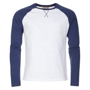 Lo último en blanco de punto de algodón 100% con cuello redondo personalizado para camiseta de manga larga con acabado lavado estilo informal de diseño sólido - Product Image 2