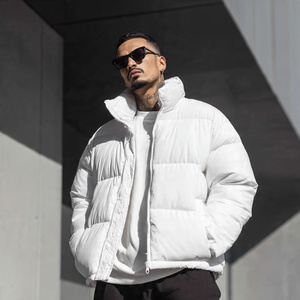 Winter Slim Down Puffer Jacket Men's Fashionable Warm Fordable Breathable <b>Bubble</b> <b>Coat</b> Men Stand Collar Zipper Puffer Jackets Men - Product Image 3