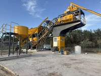 Centrale à béton mobile portable Zeyu YHZS60 60m3/h, installation facile avec système de contrôle PLC automatique pour la construction