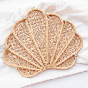 Decoración de pared de ratán con conchas marinas, tejido natural, accesorios de alta calidad para habitaciones de bebés y niños pequeños - Product Image 1