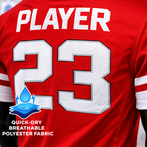 Maillot de football américain pour équipes et ligues, séchage rapide, respirant, antibactérien, évacuation de l'humidité, tissu 100% polyester, short personnalisé - Product Image 4