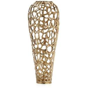 Jarrón alto de metal plateado para decoración de vestíbulo de hotel de lujo, jarrón decorativo moderno para flores - Product Image 3