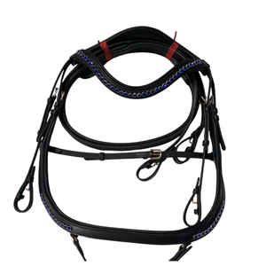 Brida de Cuero Negro Premium Personalizable con Cristales y Pedrería para Doma Clásica, Equipo Ecuestre, Venta al por Mayor Personalizada - Product Image 1