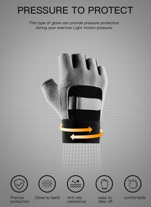 Dual Adjustable Strap Heavy <b>Weight</b> Lifting <b>Glove</b>, Silicone Anti-Slip Weightlifting <b>Glove</b> , Workout <b>Gloves</b> for Men Women, - Product Image 5