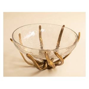 Tarro de Metal y Latón Hecho a Mano con Tapa de Latón Antiguo y Diseño de Hoja de Coral, Tarro de Vidrio Decorativo para Mesa de Comedor, Decoración Jandood - Product Image 3