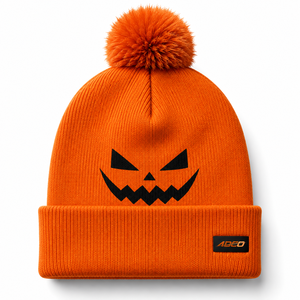 Spooky Season Beanie Knit Skull <b>Cap</b> Jack O Lantern Witch Hat Fleece Lined Warm <b>Winter</b> <b>Cap</b> Men Women Bulk Order Factory - Product Image 1