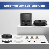 Robot aspirateur intelligent multifonctionnel avec bac à poussière auto-vidant, balayage et lavage humide et sec pour tapis, sols durs, maison et hôtel