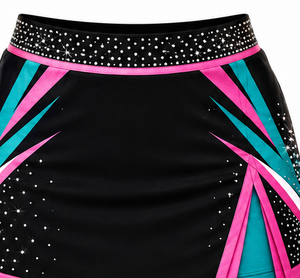 Ensemble d'uniformes de pom-pom girls personnalisés haut de gamme avec haut et jupe sublimés, vêtements de performance pour l'esprit d'équipe pour les écoles, les clubs et les équipes - Product Image 5