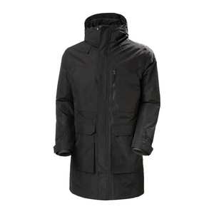 Chaqueta de Invierno Impermeable con Capucha y Cremallera, Negra Sólida, con Bolsillos Inferiores, para Windsurf y Actividades al Aire Libre, Venta al por Mayor Personalizada - Product Image 1