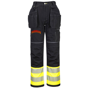 Wholesale 100% Polyester Customized Men's Durable Reflective <b>Black</b> Safety <b>Pants</b> Custom Logo High Quality Waterproof LED Flash - Product Image 3