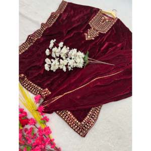 Hermoso rojo bordado Kavya Fab Party Wear Top y Bottom Tamaño 2XL - Product Image 3