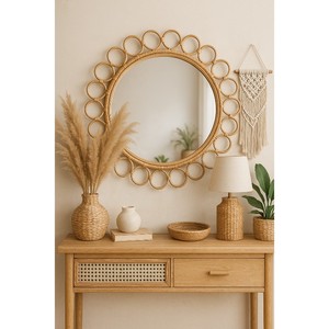 Espejo con Marco de Madera Fabuloso, Diseño Tallado Tradicional, Decorativo para Montar en la Pared - Product Image 3