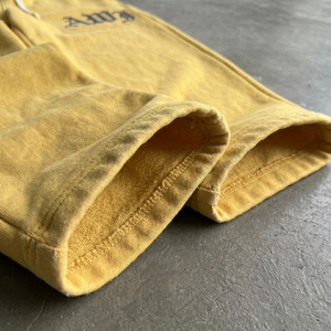 Pantalon de survêtement jaune en coton pour homme, taille élastique avec cordon de serrage, style décontracté, imprimé lettres, collection automne AWJ 05 - Product Image 2