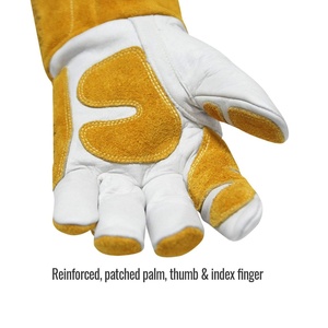 Guantes de Cuero de Grado Profesional para Trabajo Pesado con Palma Reforzada, Resistentes a Chispas y al Calor, Guantes para Soldadura TIG MIG - Product Image 3