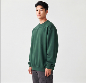Sudadera de cuello redondo extragrande para hombre, de punto, poliéster y nailon, informal, de invierno, corte regular, manga larga, estilo urbano - Product Image 6