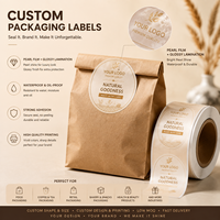 Étiquettes d'emballage personnalisées, étiquettes en papier kraft, étiquettes pour boîtes en carton, autocollants de marque privée, étiquettes d'emballage de luxe