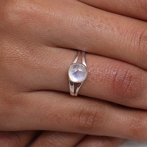 Natural Moonstone <b>Ring</b> Handmade Gemstone Jewelry Dainty <b>Boho</b> <b>Ring</b> Unique Gift for Girls & women's - Product Image 4