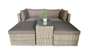SF00011 al aire libre gris ratán Patio mimbre muebles conjunto jardín conversación sofá silla para hoteles jardines para sala de estar - Product Image 2