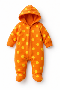 Mono con Capucha para Bebé Unisex 100% Algodón, Personalizable, Suave, Transpirable, Ecológico, con Estampado de Lunares, para Recién Nacidos - Product Image 2