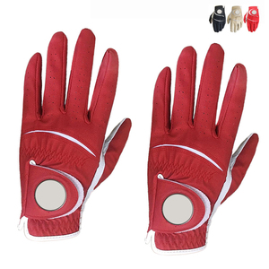 Gant de golf en cuir Cabretta marron clair, respirant, à doigts entiers, à enfiler, pour main droite, unisexe, sport - Product Image 4