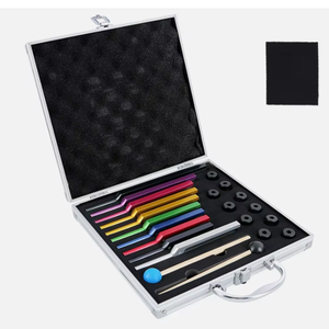 Ensemble de diapasons à 10 couleurs Mars International, ensemble de diapasons pour chakras, en alliage d'aluminium - Product Image 1