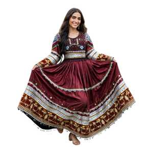 Tenues de mariage afghanes traditionnelles, robe de mariée afghane brodée à la main, robe de mariée de luxe, design personnalisé, vente en gros, robes décontractées - Product Image 1