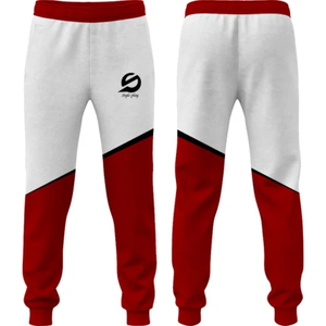 เสื้อยืดลำลองสีแดงผ้าฟลีซถัก 100% โพลีเอสเตอร์ ซับเหงื่อได้ดี ยูนิเซ็กซ์ สีตัดกัน - Product Image 3