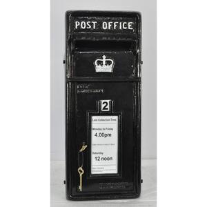 Handmade Cast Iron Large Capacity Post <b>Box</b> Black Coated Metal Letter <b>Box</b> <b>With</b> <b>Lock</b> Custom Wedding Mailbox For Home - Product Image 3