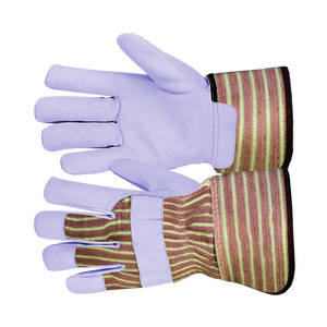 Gants de sécurité en cuir de vachette grainé haute performance, doublure en coton, gants de travail industriels canadiens, résistants à la chaleur - Product Image 6