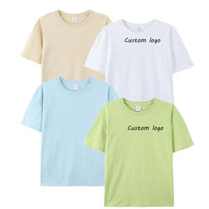 Camiseta de algodón premium con cuello acanalado para hombre, tejido de alta densidad, informal, básica, para verano - Product Image 4