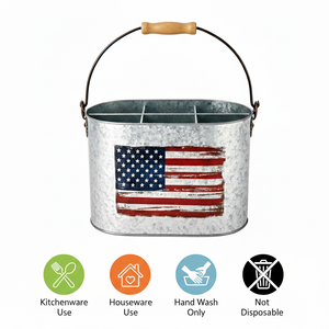 Porta Utensilios Metálico Patriótico Americano - Product Image 4
