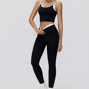 OEM Service Professional Wear Plus Size Women Yoga Set Solid Breathable Quick Dry High Quality 2 Piece Set Customizable Colors - Product Image 4