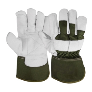 Gants en cuir de chèvre robustes anti-vibrations, doublure en coton, texture lisse, protection industrielle des mains, manchette de sécurité - Product Image 2