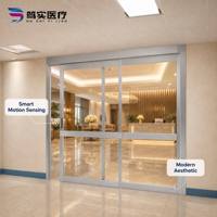 Pintu Kaca Geser Otomatis Elektrik untuk ICU Laboratorium Rumah Sakit Hotel Gedung Perkantoran Pintu Sensor Elektrik